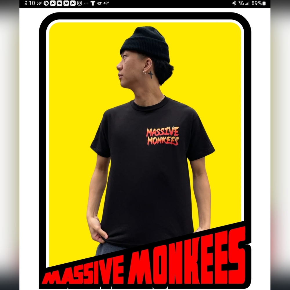 BANANA SKULL BLACK TEE - authentic M.A.S.S.I.V.E